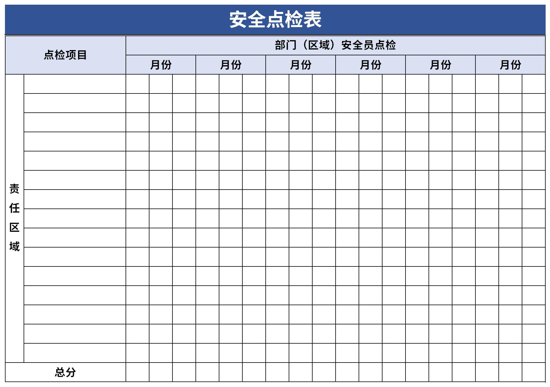 安全点检表截图