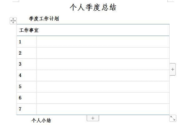 个人季度总结截图