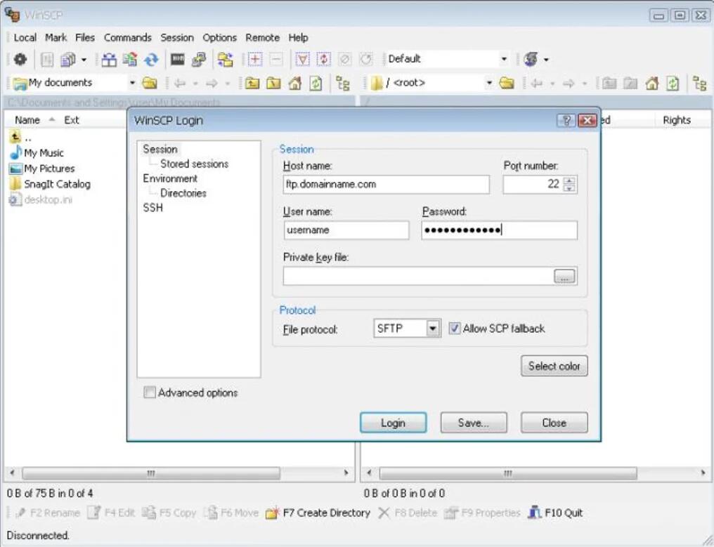 WinSCP Portable截图