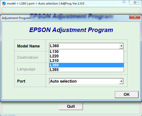 Epson Adjustment Program截图