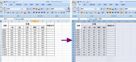 調整excel2007表格行列寬度的圖文講解截圖