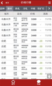 意达钢材信息截图