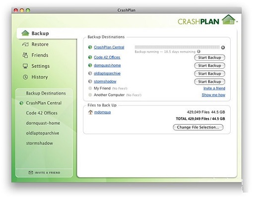 CrashPlan截图