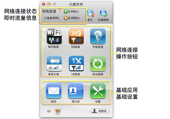 天翼宽带客户端Mac版截图