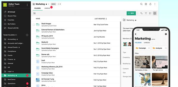 Zoho WorkDrive截图