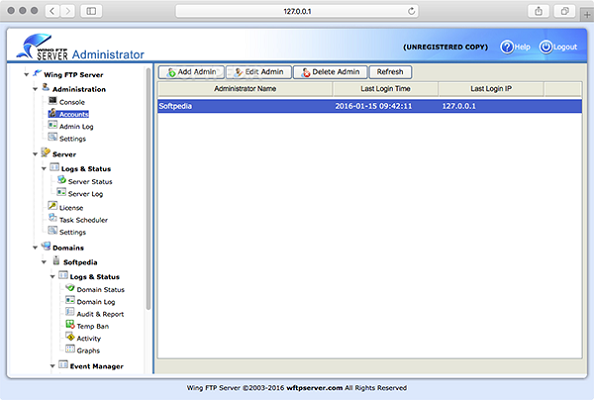 Wing FTP Server截图