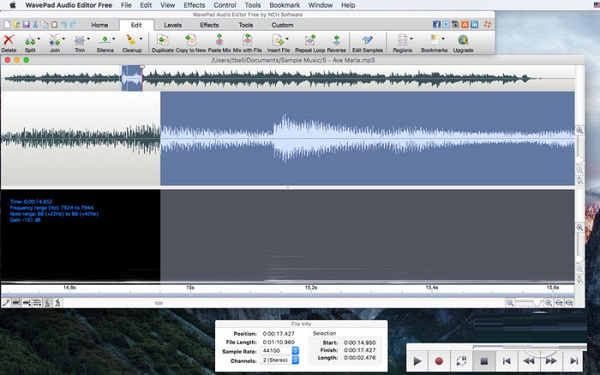 Wavepad Audio Editor截图