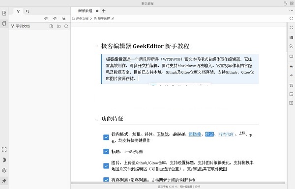 极客编辑器截图