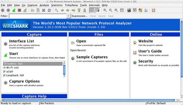 Wireshark Mac版截图