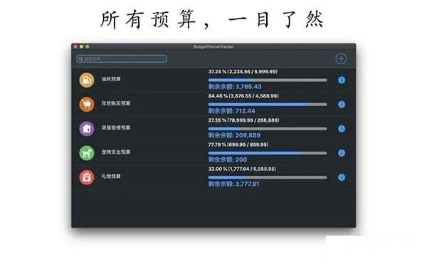 预算管理截图