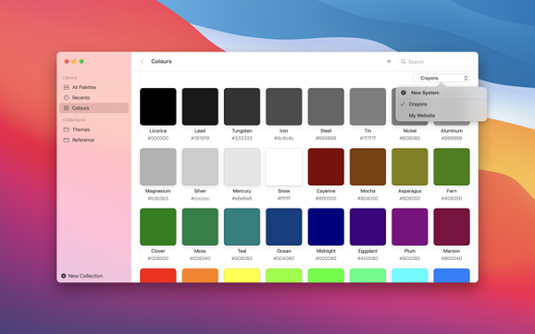 用于你的项目中,pastel mac版包括各种颜色选择器,如滚轮,rgb