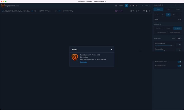 Topaz Gigapixel AI截图
