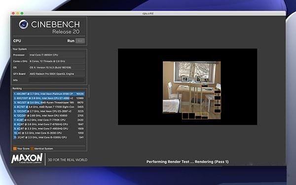 Cinebench r20截图