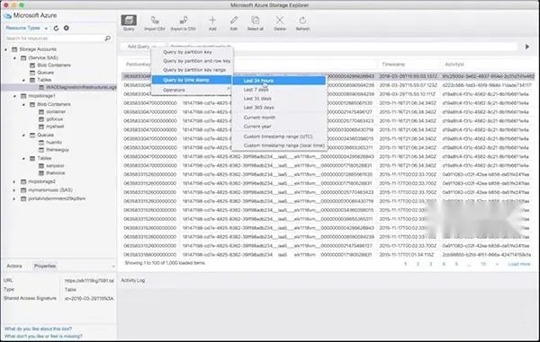 Azure Storage Explorer截图