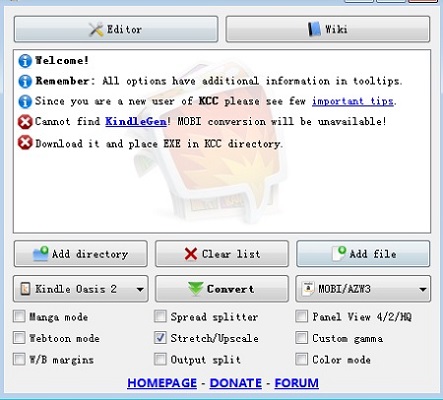 Kindle Comic Converter截图