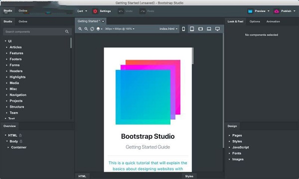 Bootstrap Studio截图