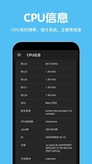 CPU设备信息截图