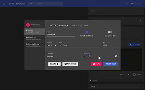 MQTT Explorer截图