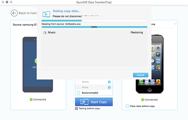 SynciOS Data Transfer截图