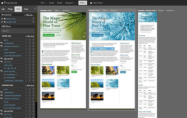 Pinegrow Web Editor截图