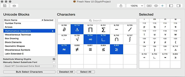 GlyphDesigner截图