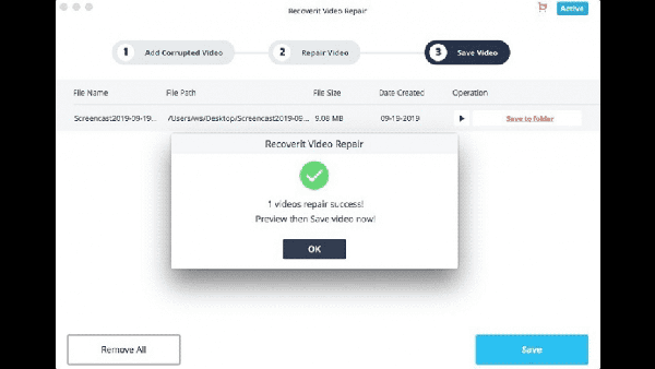 Recoverit Video Repair截图