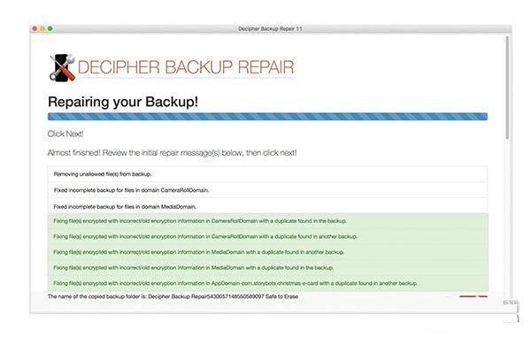 Decipher Backup Repair截图