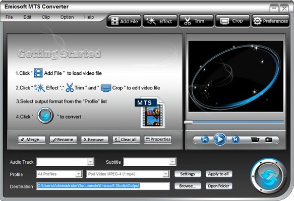 Emicsoft MTS Converter截图