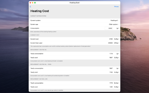 Heating Cost截图