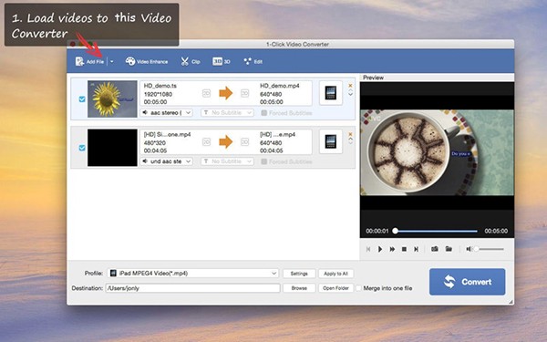 一键视频格式转换器截图