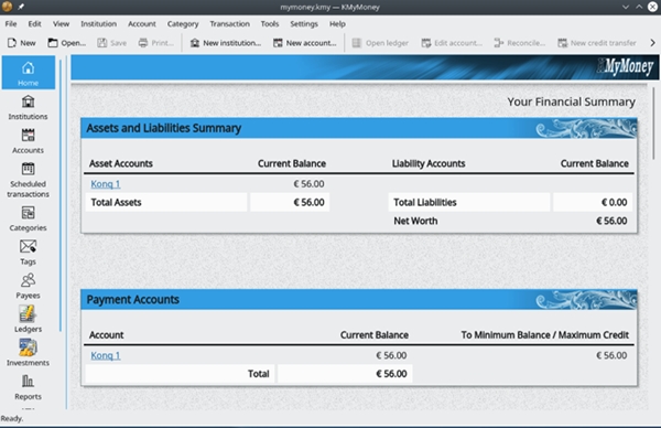 KMyMoney截图