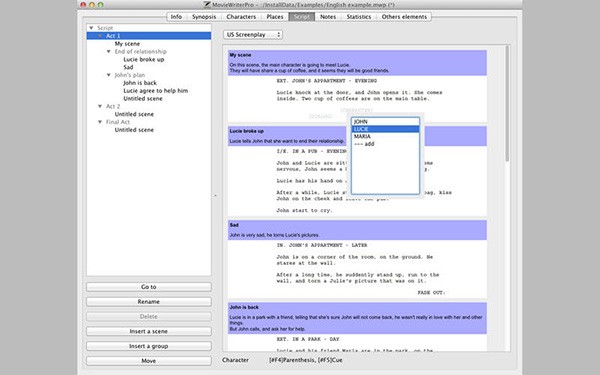 MovieWriterPro截图