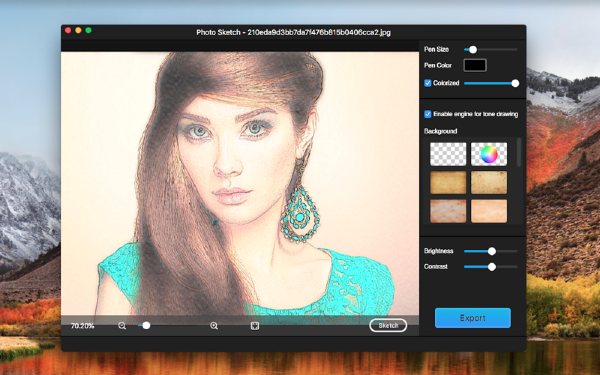 我的照片素描截图