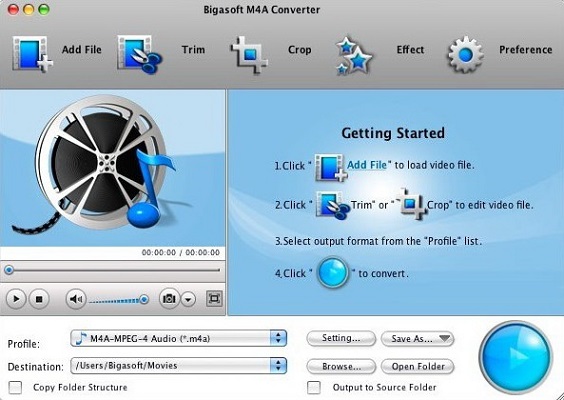 Bigasoft M4A Converter截图