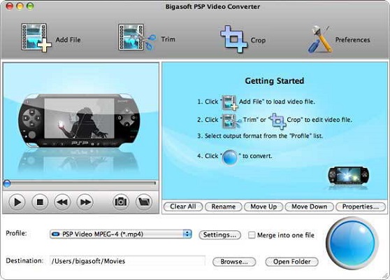Bigasoft PSP Video Converter截图