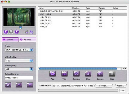 iMacsoft PSP Video Converter截图