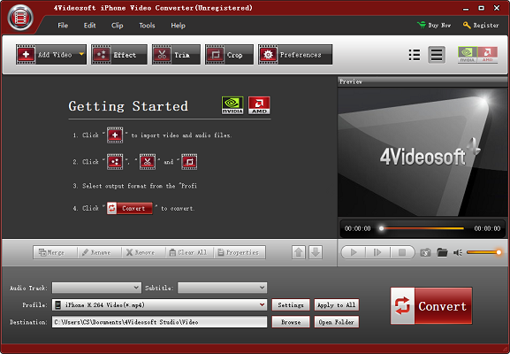 4Videosoft iPhone Video Converter截图