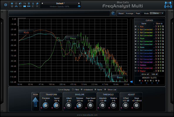 Blue Cat-s FreqAnalyst Multi For Mac VST demo截图