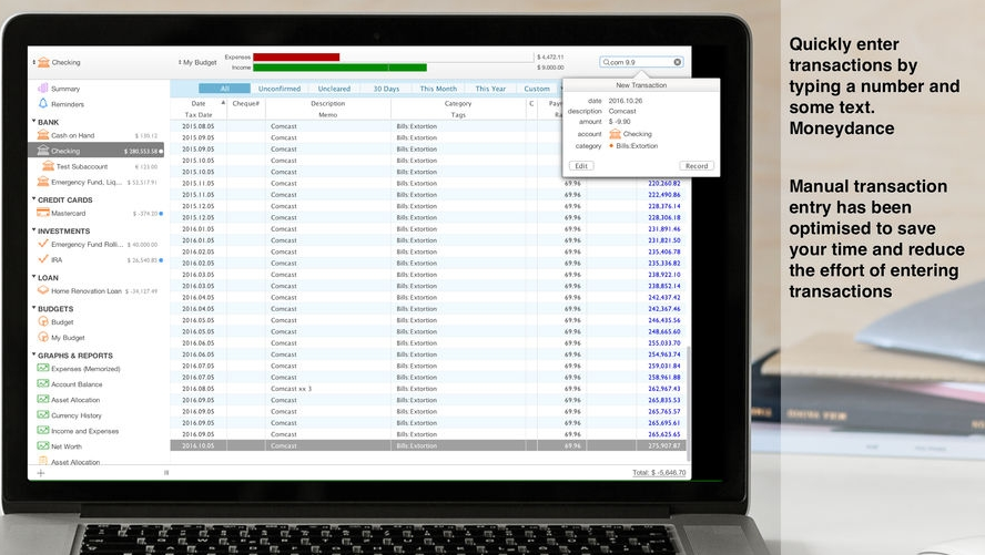 Moneydance For Mac截图