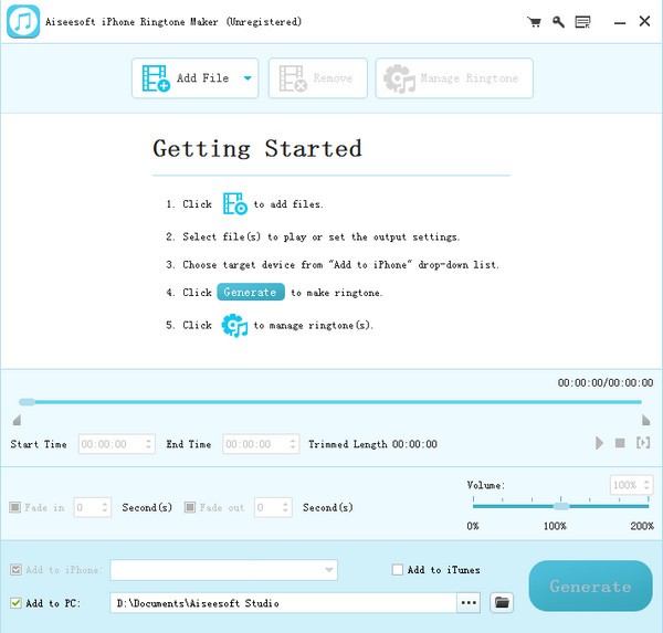Aiseesoft iPhone Ringtone Maker for Mac截图