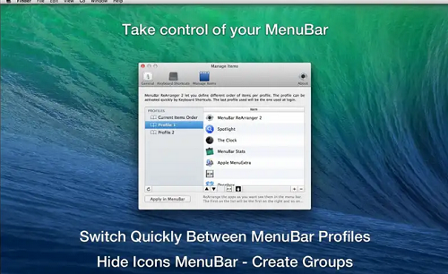 MenuBar ReArranger For Mac截图