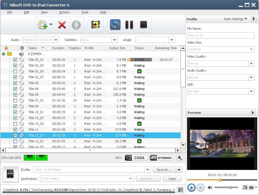 Xilisoft DVD to iPad Converter For Mac截图