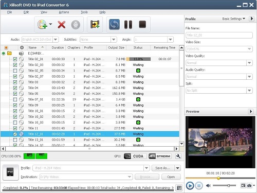 Xilisoft DVD to iPad Converter For Mac截图
