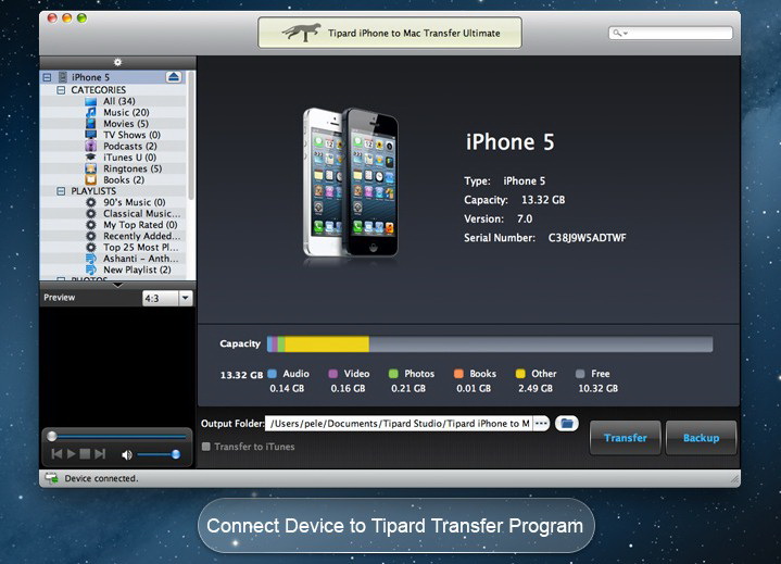 Tipard iPhone to Mac Transfer Standard Mac截图