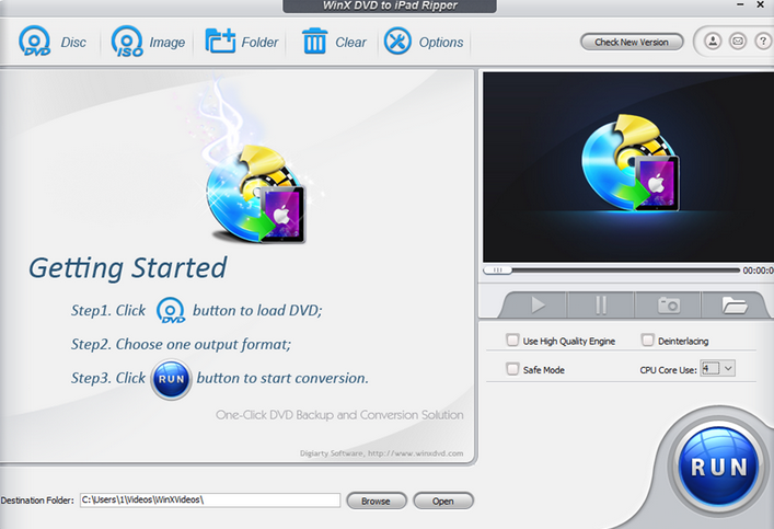 WinX DVD to iPad Ripper For Mac截图