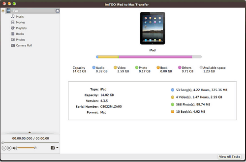 ImTOO iPad to Mac Transfer截图
