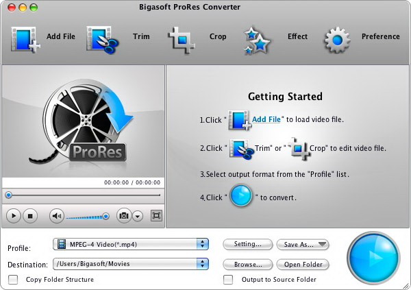 Bigasoft ProRes Converter for Mac截图