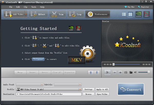 iCoolsoft MKV Converter for mac截图