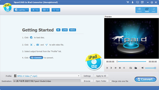 Tipard DVD to iPad Converter for Mac截图