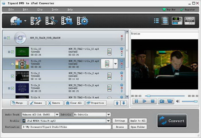 Tipard DVD to iPad 2 Converter for Mac截图